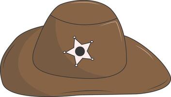 Classic Cowboy Hat Illustration. Isolated on White Background. vector