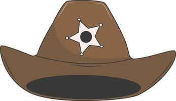Classic Cowboy Hat Illustration Isolated on White Background. vector