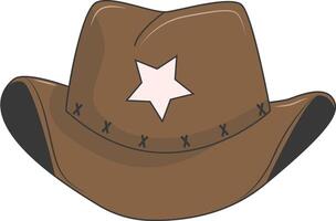 Classic Cowboy Hat Illustration in Cartoon Design vector