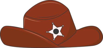 Classic Cowboy Hat Illustration. Design Element vector