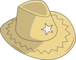 Classic Cowboy Hat Illustration. Design Element. vector