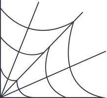 Black Spider Web Decoration. vector