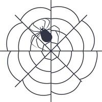 Illustration of Black Spider Web Decoration. Halloween Cobweb Decoration. Illustration of Black Spider Web Decoration with Flat Design. vector