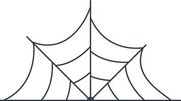 Illustration of Black Spider Web Decoration. Halloween Cobweb Decoration. Illustration of Black Spider Web Decoration vector