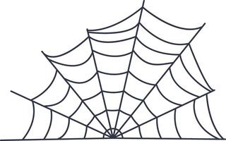 Halloween Cobweb Decoration in Flat Design. vector