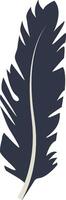 Curve Bird Feather Silhouette with Simple Design. vector