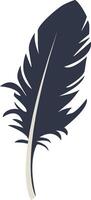 Curve Bird Feather Silhouette in Simple Design vector