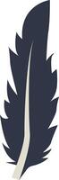 Curve Bird Feather Silhouette with Simple Style. vector