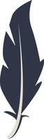 Curve Bird Feather Silhouette with Simple Style vector