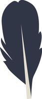 Curve Bird Feather Silhouette. Design Element vector