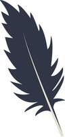 Curve Bird Feather Silhouette. Flat Illustration vector