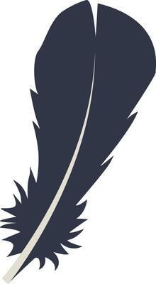 Curve Bird Feather Silhouette, Soft Plumage Silhouette