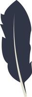 Curve Bird Feather Silhouette, Soft Plumage Silhouette. vector