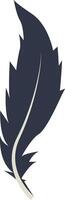 Curve Bird Feather Silhouette, Soft Plumage Silhouette, vector