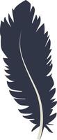 Bird Plumage Silhouette on White Background vector