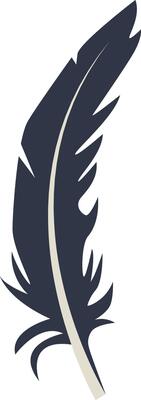 Bird Plumage Silhouette with Flat Design.