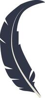 Bird Plumage Silhouette with Simple Design. vector