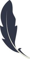 Bird Plumage Silhouette in Simple Design. vector