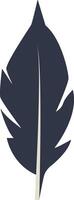 Bird Plumage Silhouette in Simple Style. vector