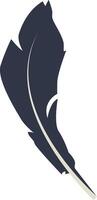 Silhouette of a Bird Plumage. vector