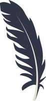 Silhouette of Bird Plumage in Simple Shape. vector