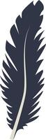 Silhouette of Bird Plumage in Flat Design. vector