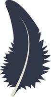 Silhouette of a Curve Bird Feather vector