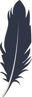 Silhouette of a Bird Feather vector