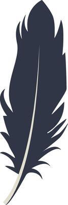 Silhouette of a Bird Feather