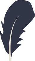 Silhouette of a Bird Feather. Design Element. vector