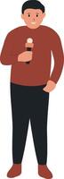 Professional Journalist Illustration. vector