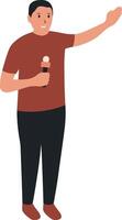 Professional Journalist Illustration in Flat Design vector