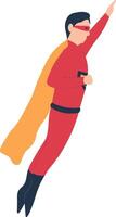 Male Superhero Illustration with Flat Design vector