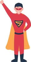 Male Superhero Illustration. Isolated on White Background vector