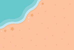 Summer Beach Background Illustration with Cartoon Design vector
