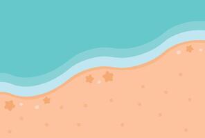 Summer Beach Background Illustration in Cartoon Concept. vector