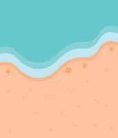 Summer Beach Background Illustration with Cartoon Concept. vector