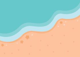 Summer Beach Background Illustration with Cartoon Concept vector