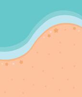 Summer Beach Background Illustration in Cartoon Style vector