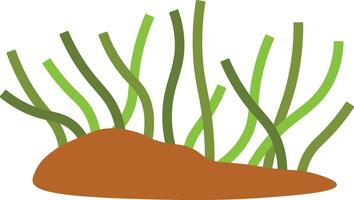 Grass Border Decorative. Isolated on White Background. vector