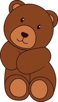 Cute Bear Illustration. Cartoon Character vector