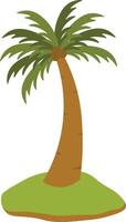 Tropical Palm Trees Illustration in Flat Design. vector