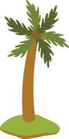 Tropical Palm Trees Illustration with Flat Design vector