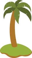 Tropical Palm Trees Illustration in Cartoon Design. vector