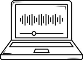 Podcast Doodle Illustration. Podcast Doodle Concept vector