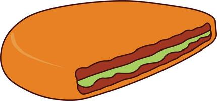 Junk Food Doodle Isolated on White Background vector