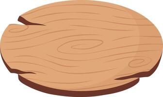 Wooden Sign Board Illustration with Cartoon Style. Isolated on White Background vector