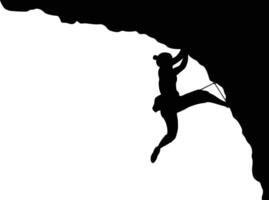 People Climbing Silhouette vector
