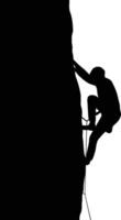 People Climbing Silhouette on White Background. vector