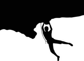 People Climbing Silhouette. vector